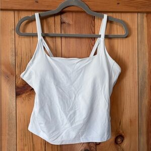 Lululemon Strappy Nulu Shelf Tank Top in Bone